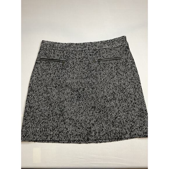 The Limited Women's Cotton Wool Blend Tweed Mini Skirt Black And White - Picture 2 of 5